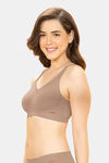 Amante Pure Comfort Cotton Non-Padded Non-Wired Minimizer Bra - Warm Taupe — thumbnail 2